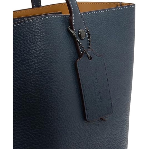 COACH Polished Pebbled Leather Market Tote - Picture 5 of 10